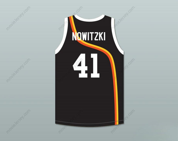 PERSONALIZA Cualquier Nombre Número DIRK NOWITZKI 41 ROSWELL RAYGUNS NEGRA CAMISETA BALONCESTO Cosida Tallas S-6XL