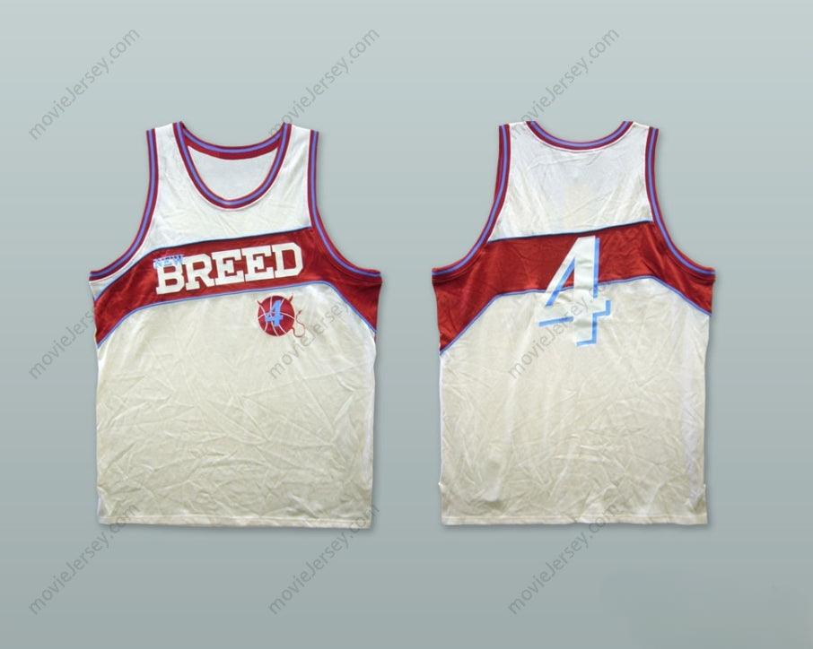 CUSTOM ANY Name Number RUCKER PARK NEW BREED 4 WHITE BASKETBALL JERSEY Top Stitched S-6XL