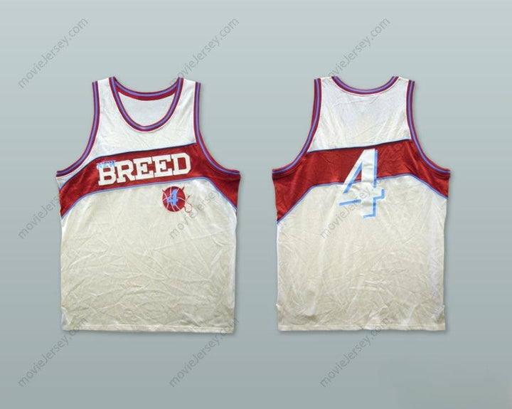 CUSTOM ANY Name Number RUCKER PARK NEW BREED 4 WHITE BASKETBALL JERSEY Top Stitched S-6XL