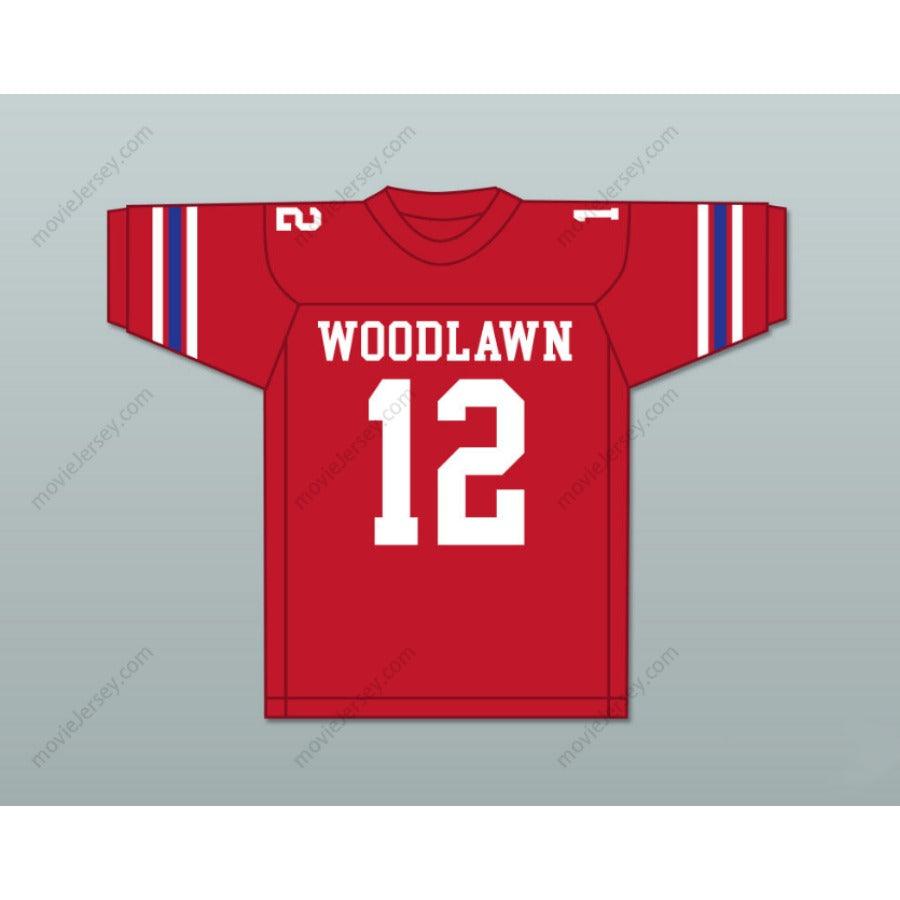 CUSTOM WOODLAWN TERRY BRADSHAW 12 HIGH SCHOOL RED FOOTBALL JERSEY Stitched S-6XL