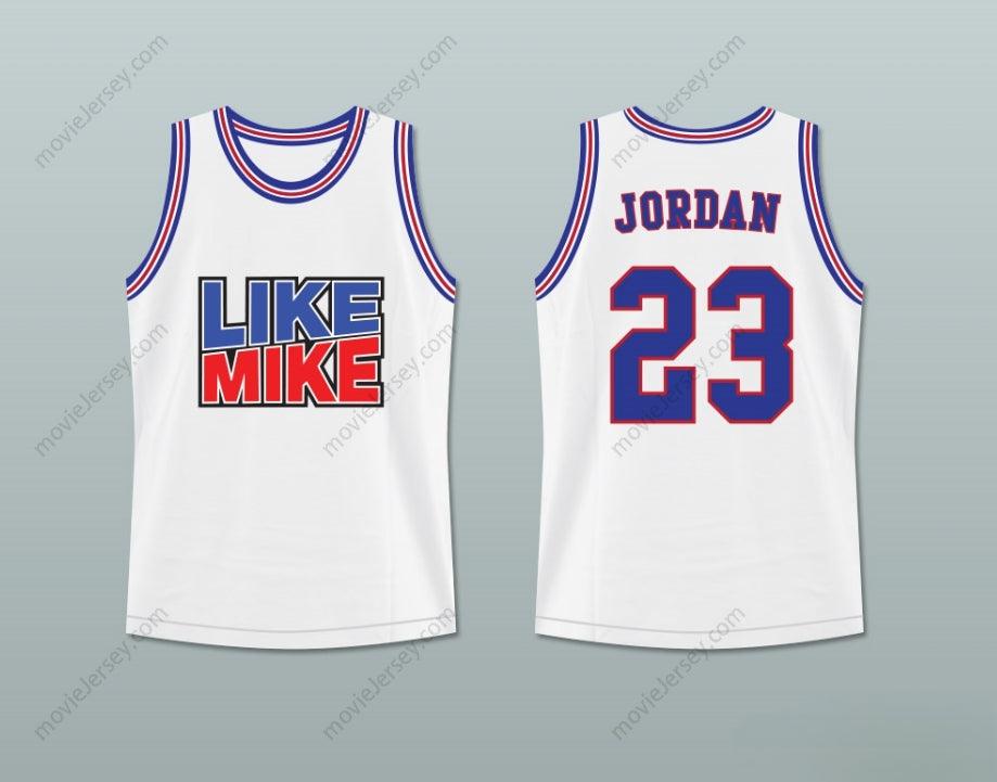 PERSONALIZABLE Cualquier Nombre Número MICHAEL 23 LIKE MIKE JERSEY DE BALONCESTO Blanco Combinado Cosido S-6XL