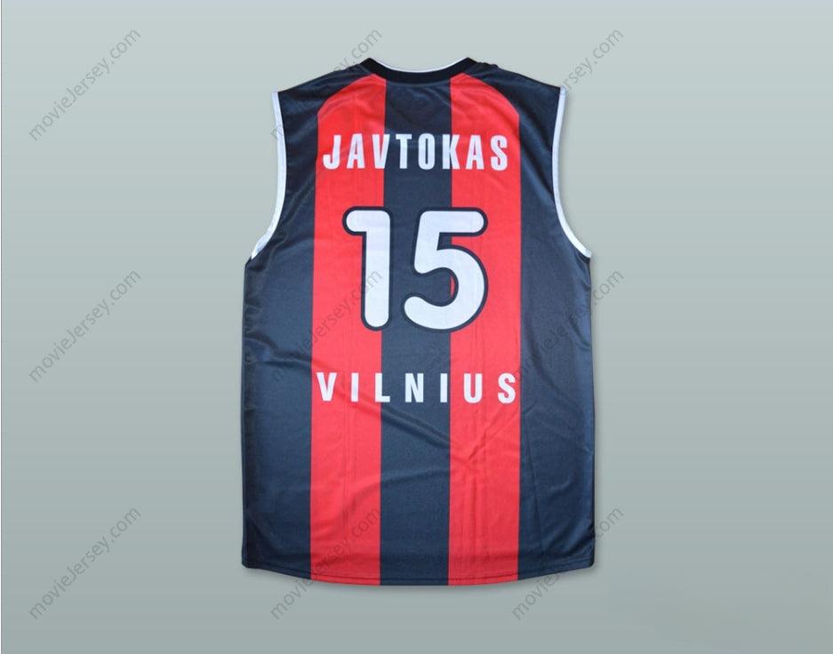 PERSONALIZA Cualquier Nombre Número ROBERTAS JAVTOKAS 15 LIETUVOS RYTAS CAMISETA DE BALONCESTO Cosida Tallas S-6XL