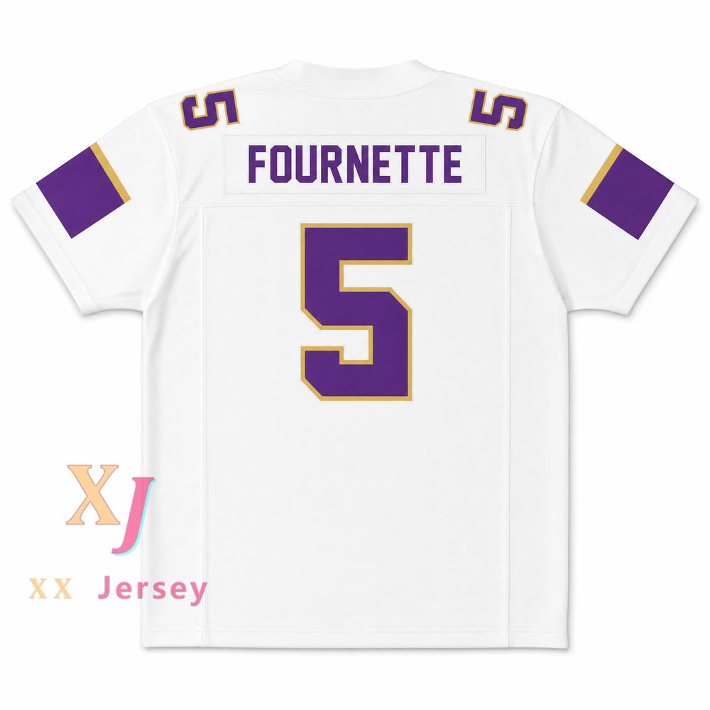 CAMISETA DE FÚTBOL AMERICANA PERSONALIZADA DE LEONARD FOURNETTE, N.º 5, CABALLEROS DE LA ESCUELA SECUNDARIA