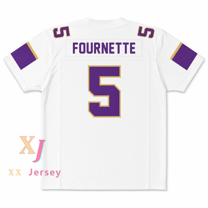 CAMISETA DE FÚTBOL AMERICANA PERSONALIZADA DE LEONARD FOURNETTE, N.º 5, CABALLEROS DE LA ESCUELA SECUNDARIA