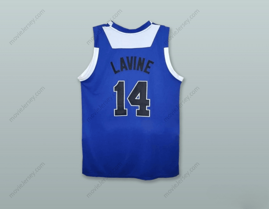 PERSONALIZADA CUALQUIER Nombre Número ZACH LAVINE 14 CAMISETA DE BALONCESTO AZUL COUGARS BOTHELL HIGH SCHOOL Parte Superior Cosida S-6XL