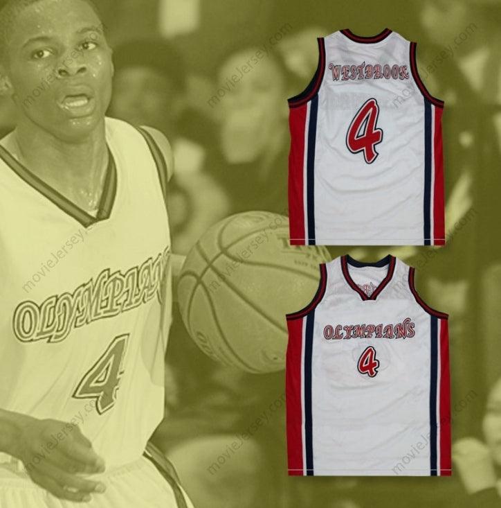 PERSONALIZA Cualquier Nombre Número RUSSELL WESTBROOK 4 LEUZINGER HIGH SCHOOL OLYMPIANS CAMISETA BALONCESTO Cosida S-6XL