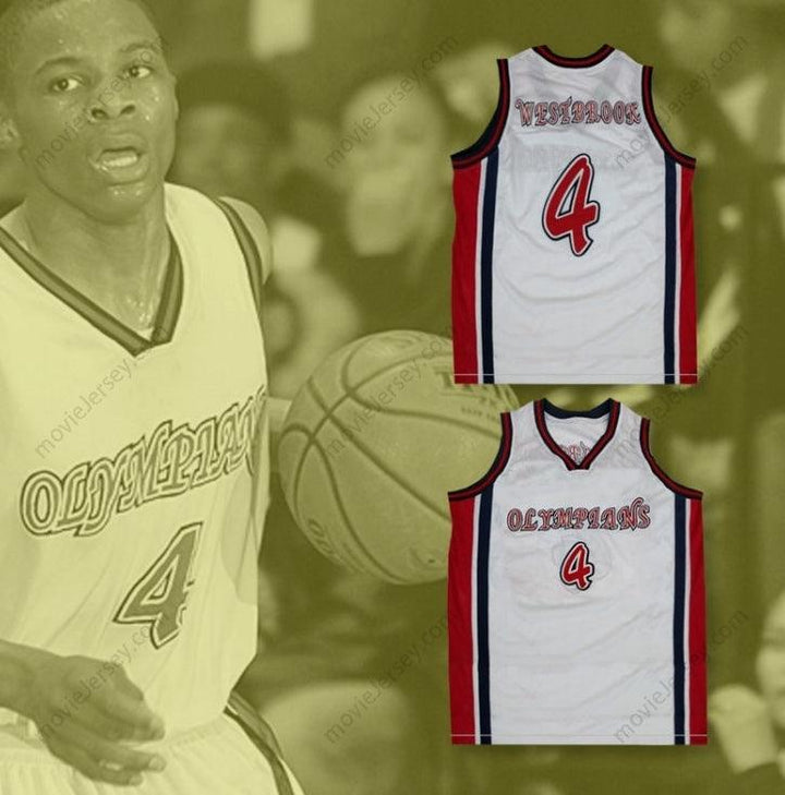 PERSONALIZA Cualquier Nombre Número RUSSELL WESTBROOK 4 LEUZINGER HIGH SCHOOL OLYMPIANS CAMISETA BALONCESTO Cosida S-6XL