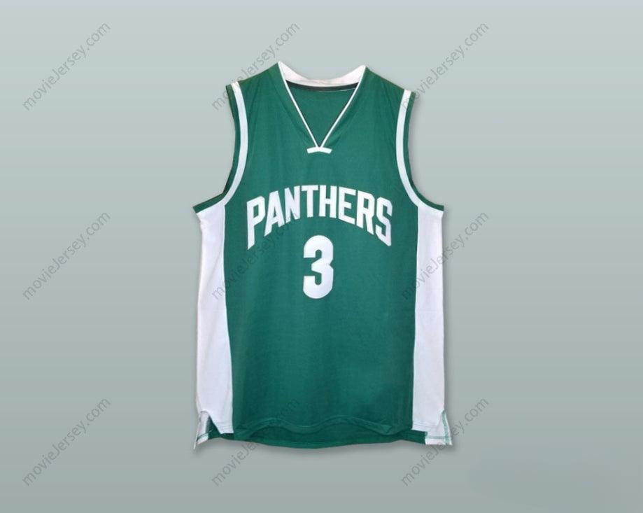 PERSONALIZA Cualquier Nombre Número ANTHONY DAVIS 3 PANTHERS ELEMENTARY SCHOOL Camiseta de baloncesto VERDE con costuras S-6XL