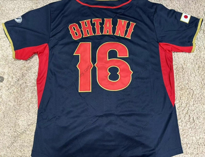 Nueva Camiseta de Béisbol Shohei Ohtani #16 Japón Clásico de Béisbol 2023 Con Costuras Superiores