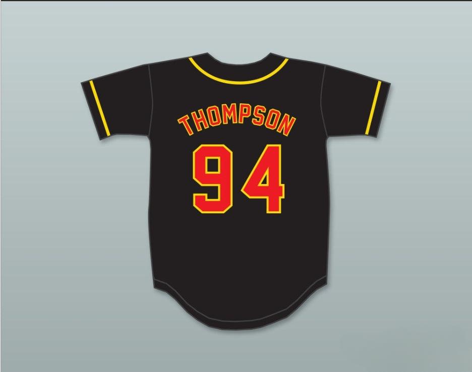 Camiseta de béisbol negra con botones KENAN THOMPSON 94 ALL THAT con número y nombre personalizados, 1 talla S-6XL con costuras superiores