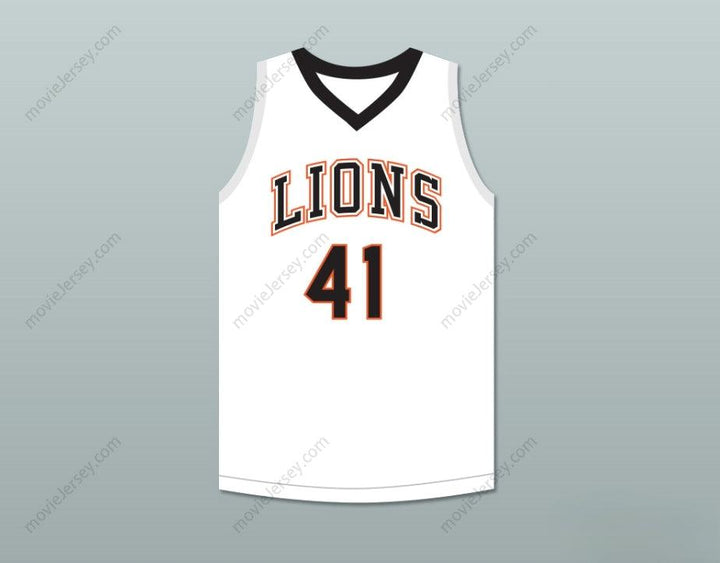 PERSONALIZA CUALQUIER Nombre Número ANDRE IGUODALA 41 CAMISETA DE BALONCESTO BLANCA LANPHIER HIGH SCHOOL LIONS 1 Costura Superior S-6XL