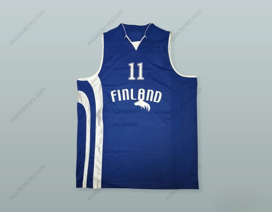 PERSONALIZA cualquier nombre y número de PETTERI KOPONEN 11 FINLANDIA CAMISETA DE BALONCESTO Cosido S-6XL