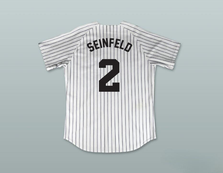 Camiseta de béisbol a rayas blancas de Jerry Seinfeld 2 Improv personalizada con cualquier nombre y número, cosida, tallas S-6XL