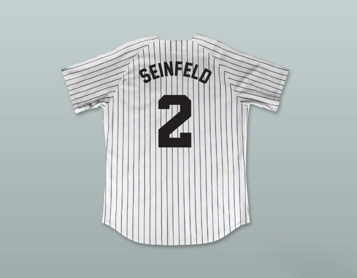Camiseta de béisbol a rayas blancas de Jerry Seinfeld 2 Improv personalizada con cualquier nombre y número, cosida, tallas S-6XL