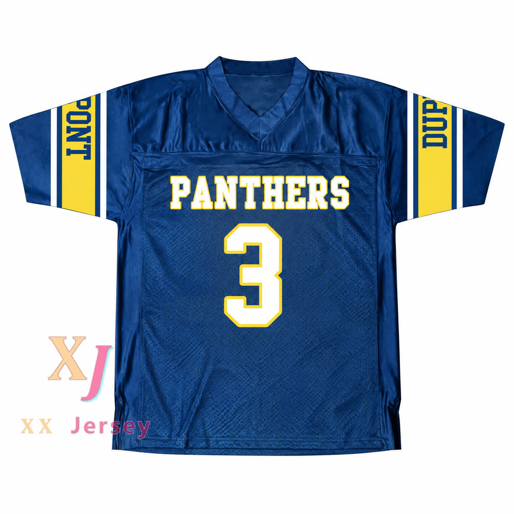 Custom Randy Moss 3 DuPont Panthers High School Football Jersey