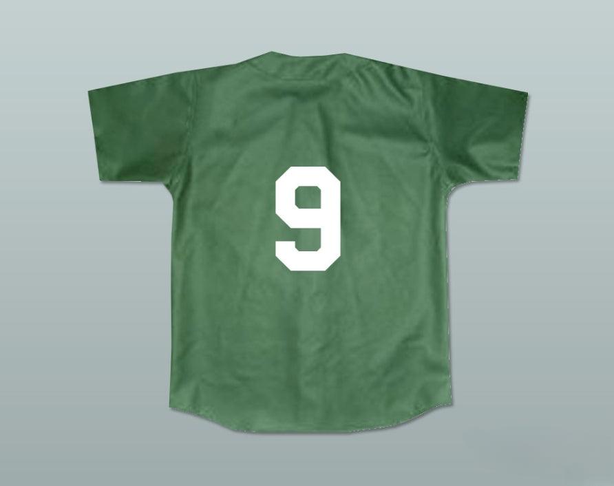 Camiseta de béisbol HARDBALL verde oscuro con el nombre y número personalizados de MILES PENNFIELD II 'BIG POPPA' 9 KEKAMBAS, costuras reforzadas, tallas S-6XL