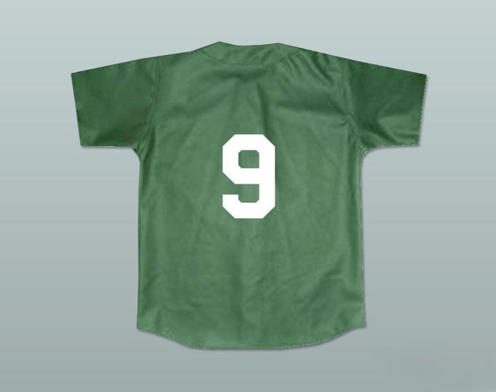 Camiseta de béisbol HARDBALL verde oscuro con el nombre y número personalizados de MILES PENNFIELD II 'BIG POPPA' 9 KEKAMBAS, costuras reforzadas, tallas S-6XL