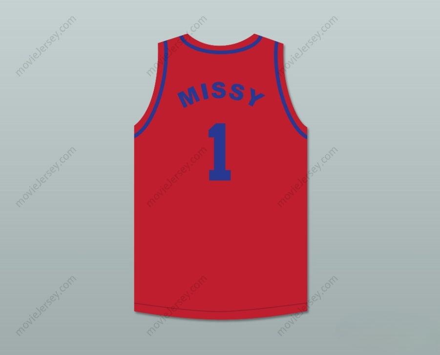 PERSONALIZA Cualquier Nombre Número MISSY 'MISDEMEANOR' ELLIOTT 1 JERSEY DE BALONCESTO ROJO SÚPER Superior Cosido S-6XL