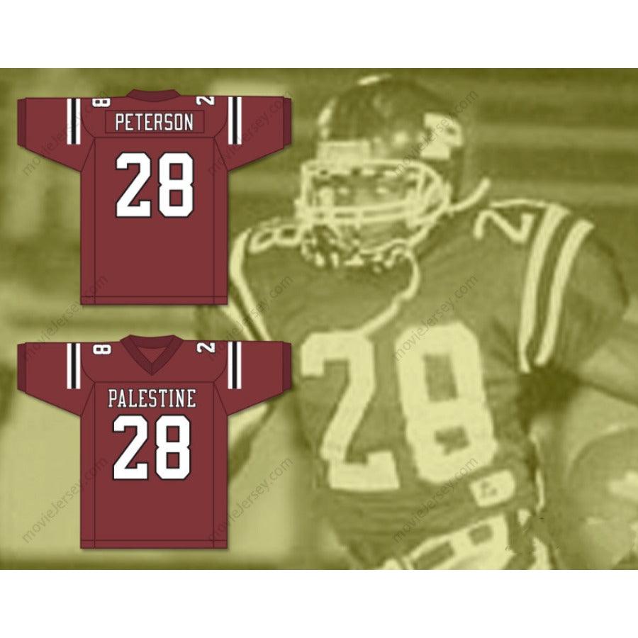 PERSONALIZA Cualquier Nombre Número ADRIAN PETERSON 28 PALESTINE HIGH SCHOOL WILDCATS Camiseta de Fútbol Cosida S-6XL