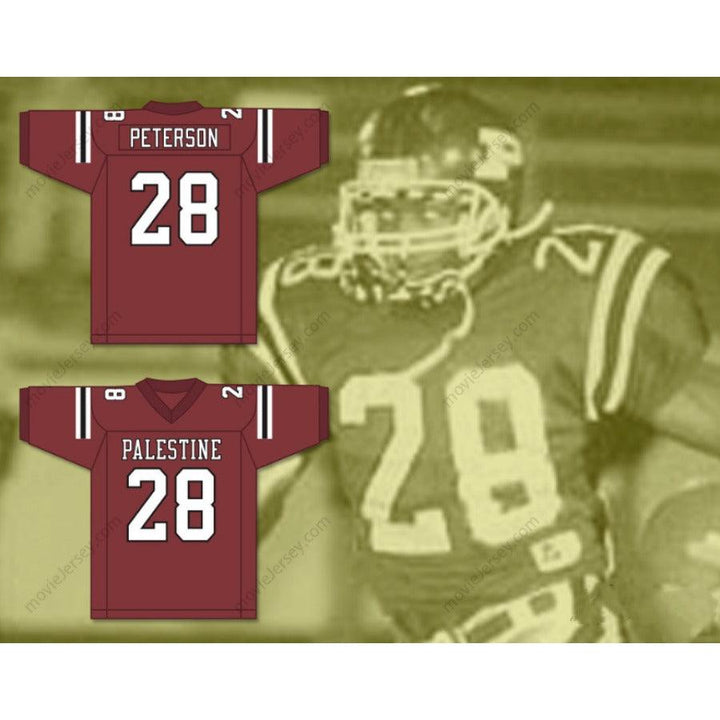 PERSONALIZA Cualquier Nombre Número ADRIAN PETERSON 28 PALESTINE HIGH SCHOOL WILDCATS Camiseta de Fútbol Cosida S-6XL
