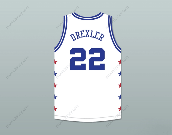 PERSONALIZA CUALQUIER Nombre Número CLYDE DREXLER 22 MAGIC JOHNSON CAMISETA DE BALONCESTO BLANCA ALL STAR GAME 1988 EVENTO BENÉFICO MIDSUMMER NIGHT'S MAGIC Parte Superior Cosida S-6XL
