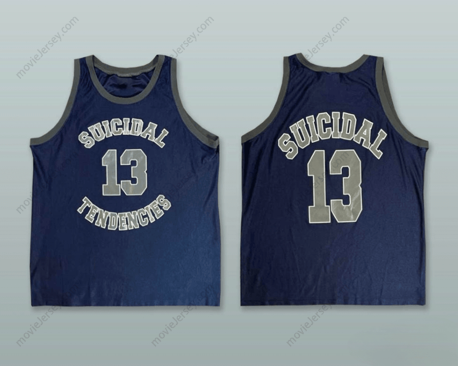 CUSTOM ANY Name Number SUICIDAL TENDENCIES 13 NAVY BLUE BASKETBALL JERSEY Top Stitched S-6XL