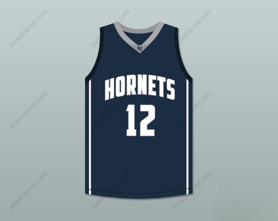 PERSONALIZA CUALQUIER Nombre Número JA MORANT 12 CAMISETA DE BALONCESTO AZUL MARINO DE LOS HORNETS 1 Top Cosido S-6XL