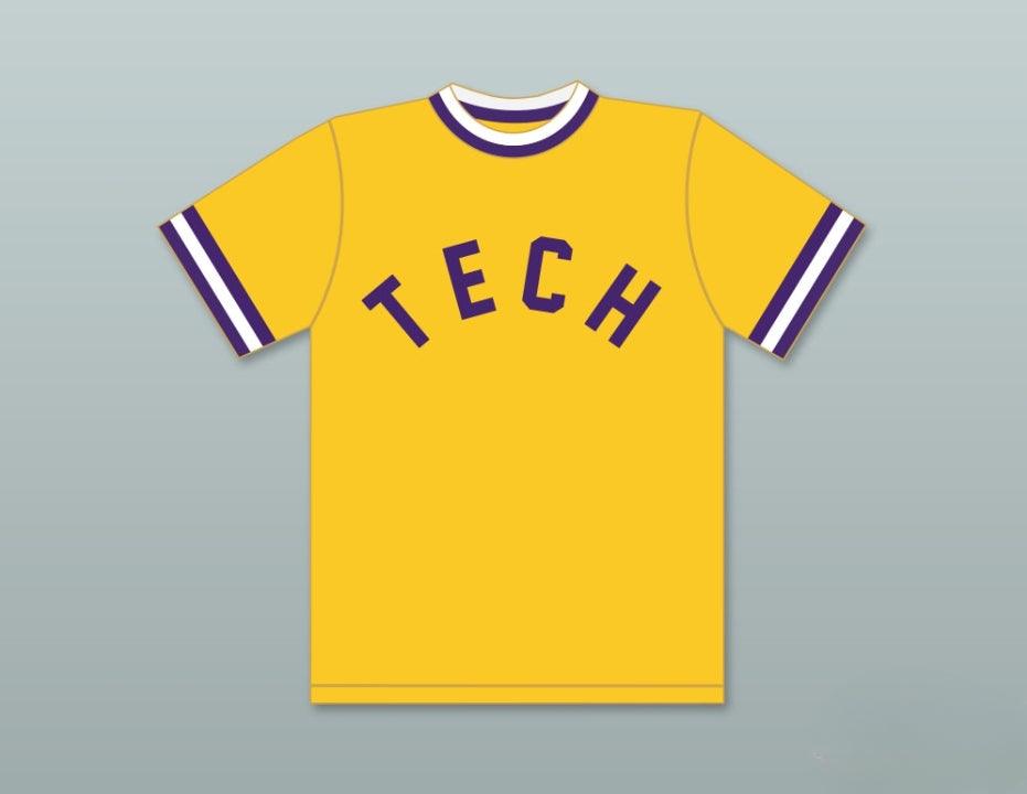 Custom Any Name Number RICKY HENDERSON 24  TECHNICAL HIGH SCHOOL BULLDOGS YELLOW BASEBALL JERSEY 1 Top Stitched S-6XL