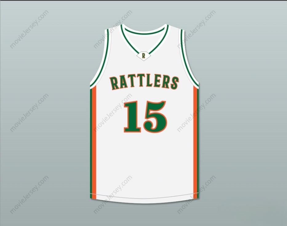 CUSTOM ANY Name Number DEMARCUS COUSINS 15 LEFLORE HIGH SCHOOL RATTLERS WHITE BASKETBALL JERSEY Top Stitched S-6XL