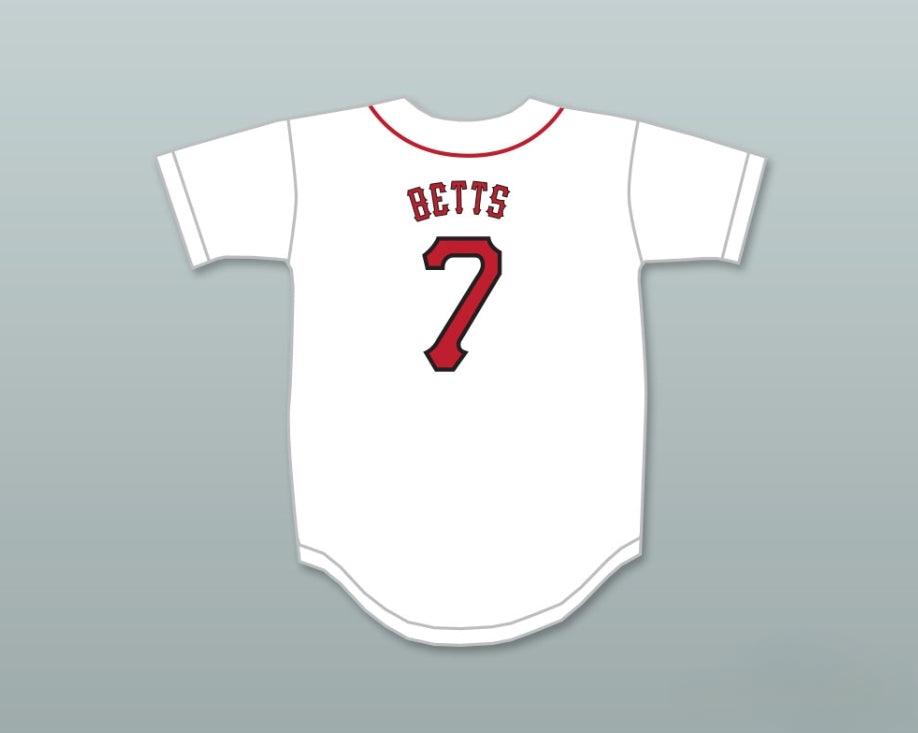 Personalizado Cualquier Nombre Número MOOKIE BETTS 7 JOHN OVERTON HIGH SCHOOL CAMISETA DE BÉISBOL BLANCA 2 Costuras Superior S-6XL