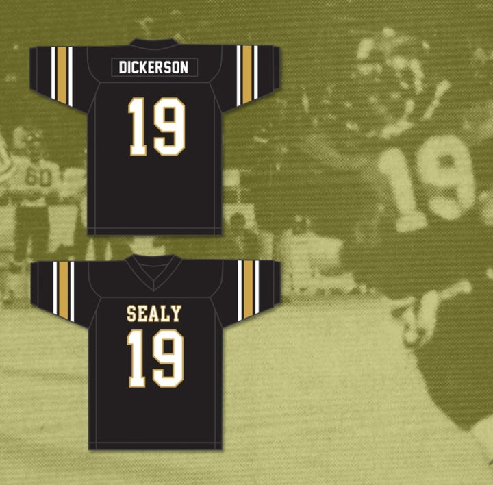 PERSONALIZADO CUALQUIER Nombre Número Eric Dickerson 19 Sealy High School Tigers Blanco Negro Camiseta de Fútbol Cosida S-6XL