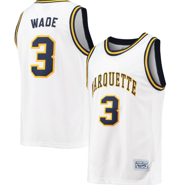 Custom Any Name Number WADE 3 High School Basketball Jersey  Top Stitched S-6XL