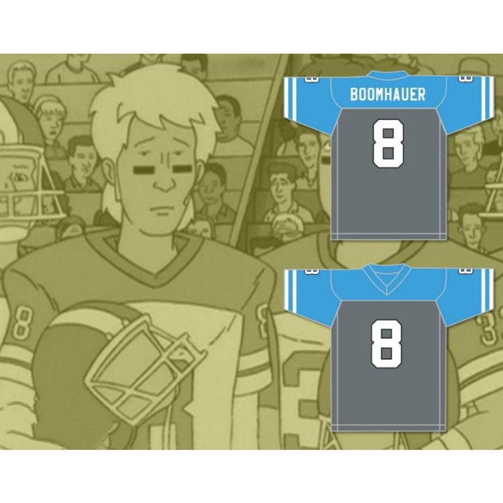PERSONALIZADO Cualquier Nombre Número JEFF BOOMHAUER 8 ARLEN COUGARS HIGH SCHOOL LOCAL Camiseta de fútbol con costuras S-6XL