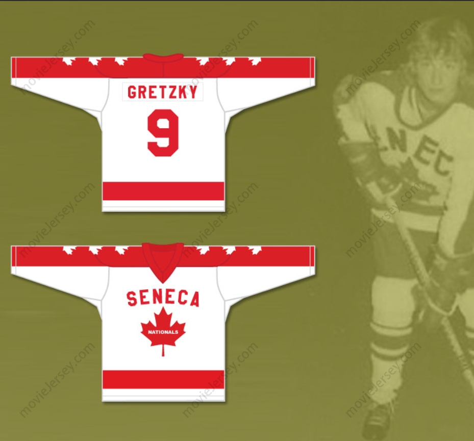 Custom Any Name Number Wayne Gretzky 9 Seneca Nationals Hockey Jersey Metro Junior B Hockey League Top Stitched S-6XL