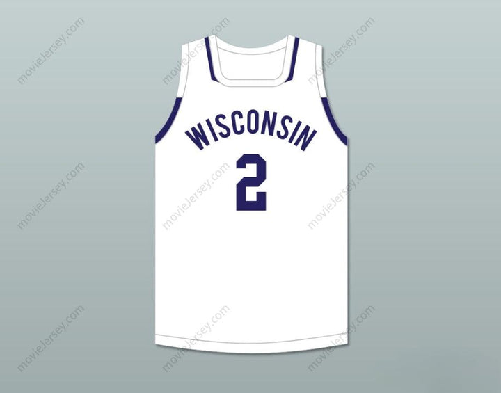 PERSONALIZA CUALQUIER Nombre Número JUGADOR 2 CAMISETA DE BALONCESTO BLANCA Costuras S-6XL