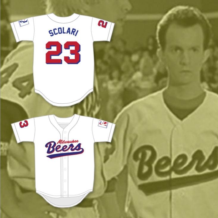 Personalizado Cualquier Nombre Número KENNY SCOLARI 23 CAMISETA DE BÉISBOL BLANCA BASEKETBALL DE LUJO Con Costuras S-6XL