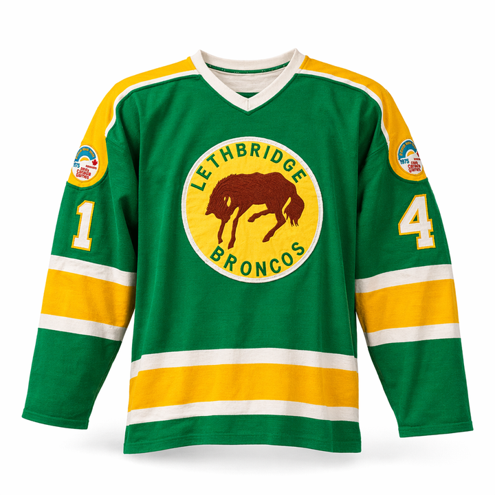 Custom Earl Ingarfield Jr's Circa-1975 Lethbridge Broncos Game-Worn HOCKEY JERSEY