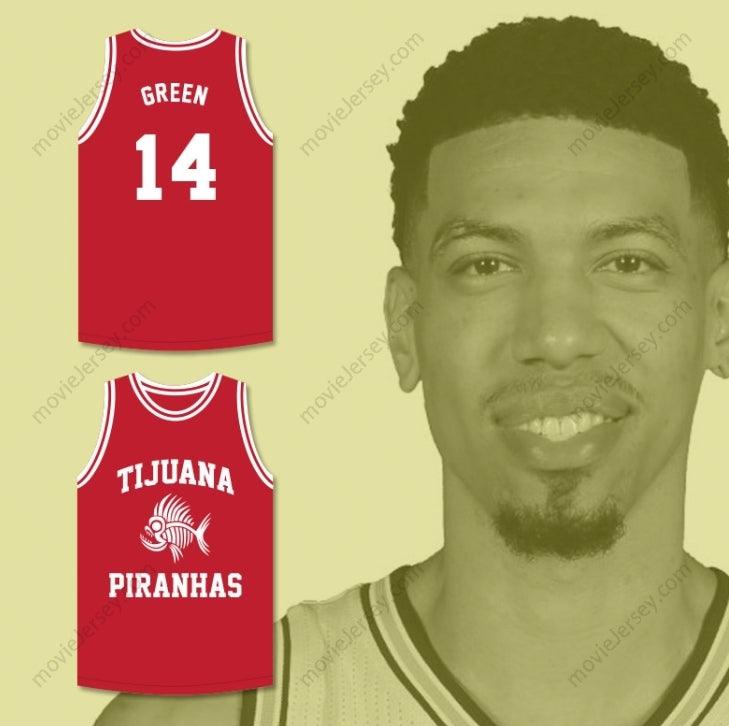 CUSTOM ANY Name Number DANNY GREEN 14 TIJUANA PIRANHAS RED BASKETBALL JERSEY MEXICAN EXPANSION TEAM Top Stitched S-6XL