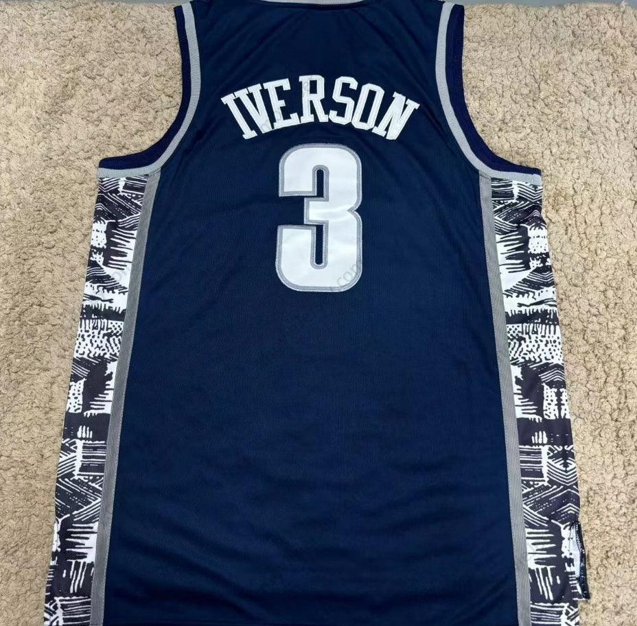 Camiseta de baloncesto retro cosida de Allen Iverson #3 Bethel High School