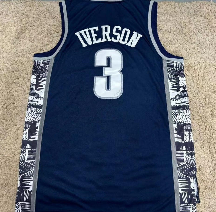 Camiseta de baloncesto retro cosida de Allen Iverson #3 Bethel High School