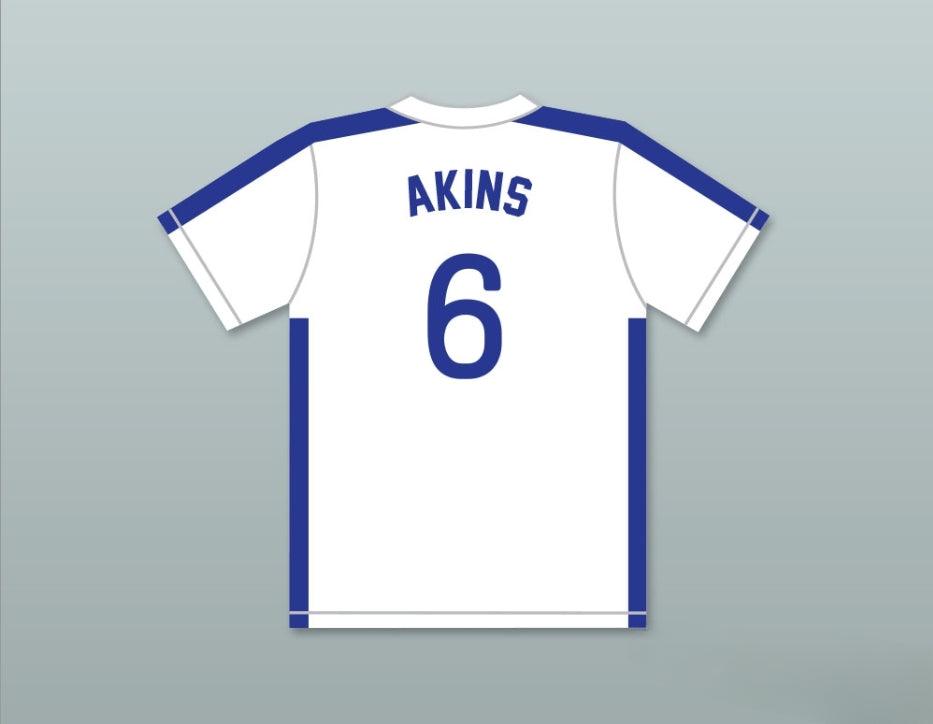 Personalizado Cualquier Nombre Número SID AKINS 6 1984 Equipo de EE. UU. Camiseta de Béisbol Blanca Parte Superior Cosida S-6XL