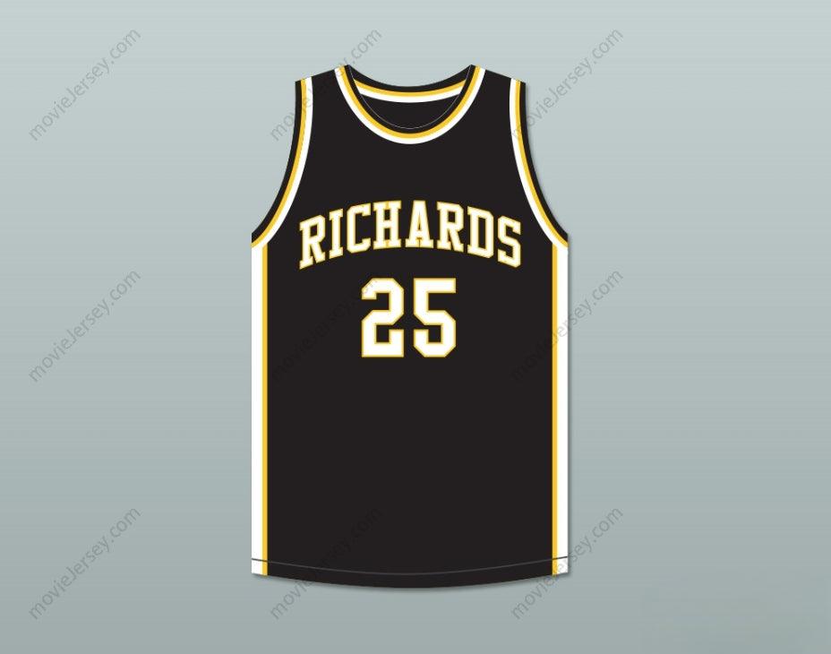 PERSONALIZADA cualquier nombre número DWYANE WADE 25 HAROLD L. RICHARDS HIGH SCHOOL BULLDOGS CAMISETA DE BALONCESTO NEGRA 3 costuras superiores S-6XL