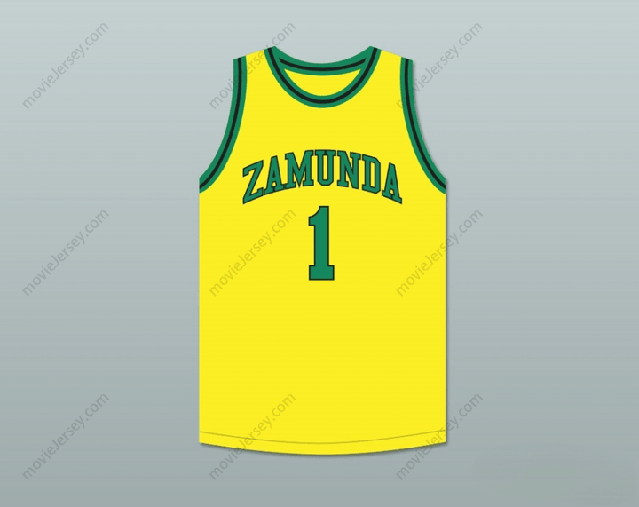 CUSTOM ANY Name Number PRINCE AKEEM JOFFER 1 FICTIONAL AFRICAN COUNTRY YELLOW BASKETBALL JERSEY Top Stitched S-6XL