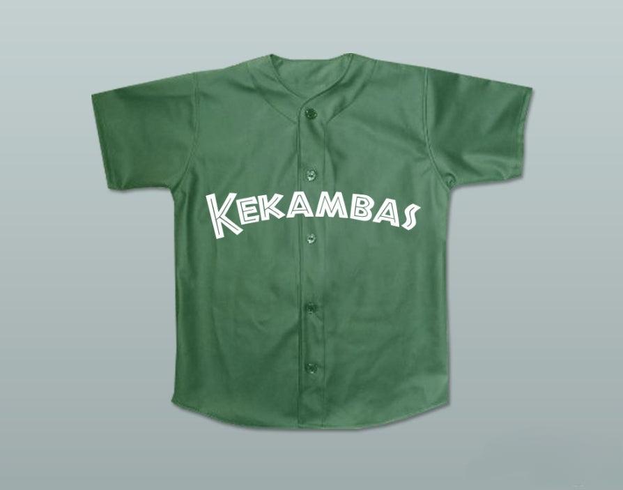 Camiseta de béisbol personalizada RAYMOND 'RAY RAY' BENNET con cualquier nombre y número 5 KEKAMBAS HARDBALL VERDE OSCURO con costuras de alta calidad S-6XL