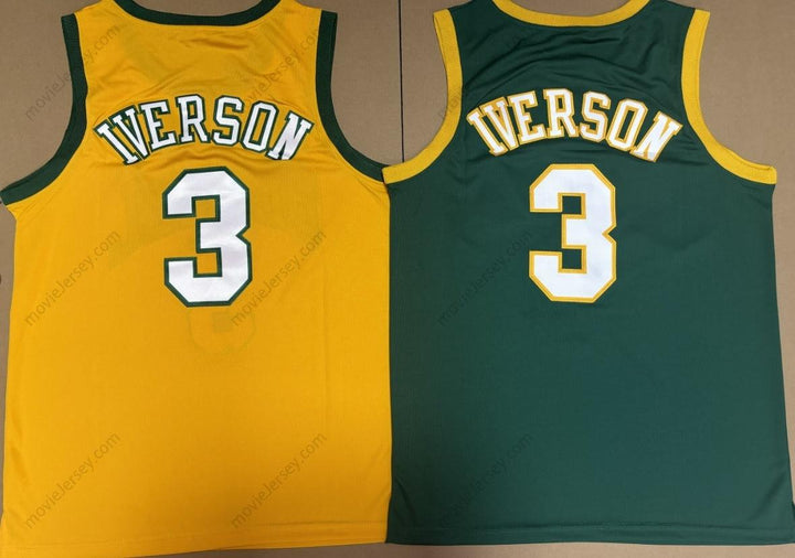 Camiseta de baloncesto retro cosida de Allen Iverson #3 Bethel High School