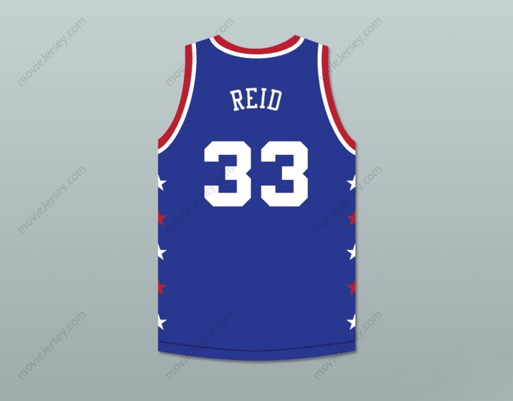 CUSTOM ANY Name Number ROBERT REID 33 MAGIC JOHNSON ALL STAR GAME BLUE BASKETBALL JERSEY 1986 MIDSUMMER NIGHT'S MAGIC CHARITY EVENT Top Stitched S-6XL
