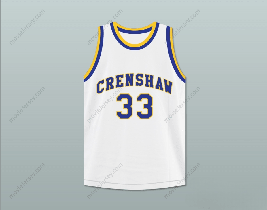 PERSONALIZA CUALQUIER Nombre Número NIPSEY HUSSLE 33 CRENSHAW HIGH SCHOOL CAMISETA DE BALONCESTO BLANCA Coseada S-6XL