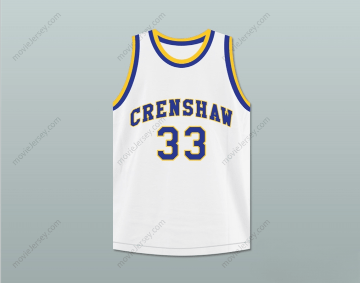 PERSONALIZA CUALQUIER Nombre Número NIPSEY HUSSLE 33 CRENSHAW HIGH SCHOOL CAMISETA DE BALONCESTO BLANCA Coseada S-6XL
