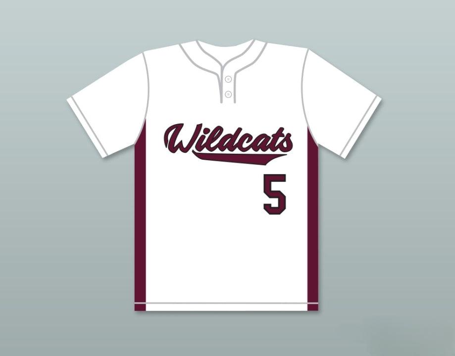 Personaliza Cualquier Nombre y Número PATRICK MAHOMES 5 CAMISETA DE BÉISBOL BLANCA DE LOS WILDCATS DE LA ESCUELA SECUNDARIA WHITEHOUSE 2 Costuras Reforzadas S-6XL
