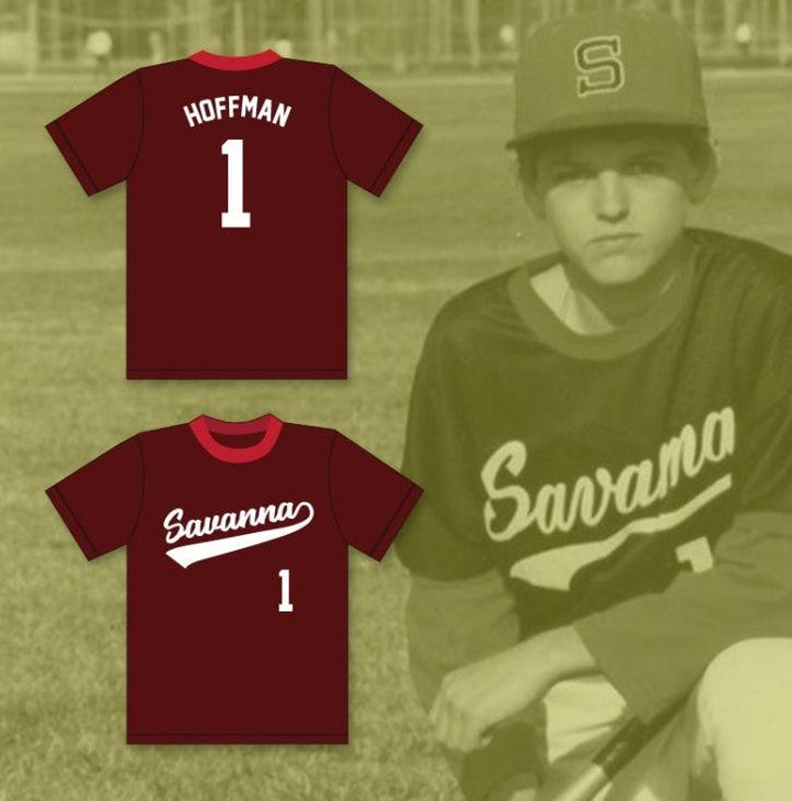 Camiseta de béisbol REBELS MAROON de secundaria personalizada con cualquier nombre y número TREVOR HOFFMAN 1, 2, costura superior S-6XL